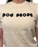 Flowery Dog Mom Tee - Butter