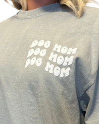 Wavy Dog Mom Tee - Sage