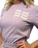 Wavy Dog Mom Tee - Lavender