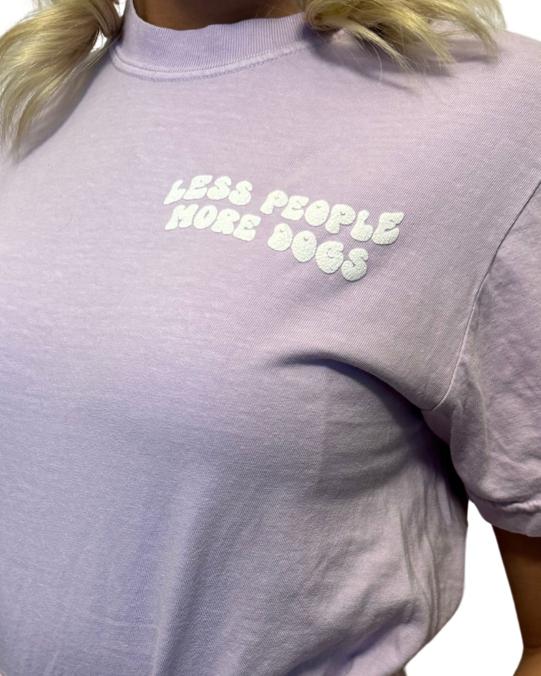 Less People More Dogs Tee - Lavender