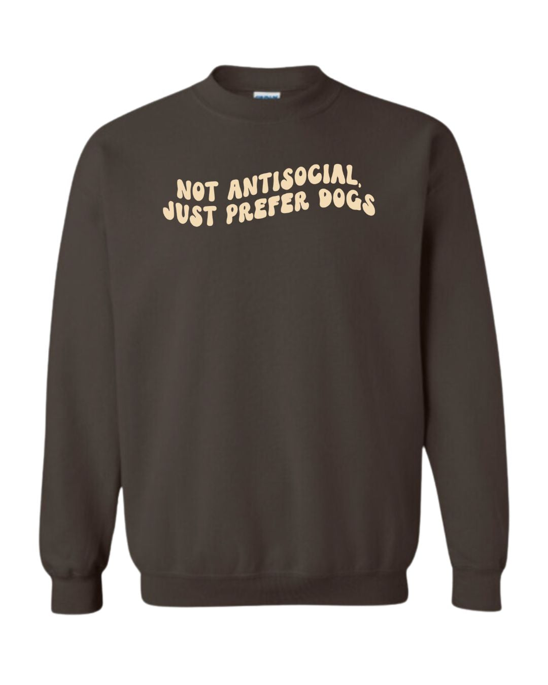 Just Prefer Dogs Sweater - Chocolate