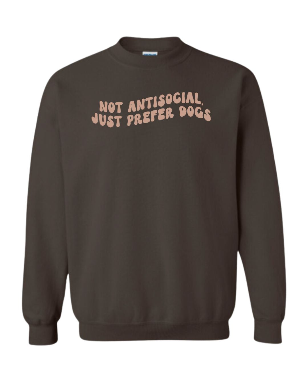 Just Prefer Dogs Sweater - Chocolate