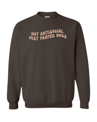 Just Prefer Dogs Sweater - Chocolate