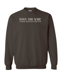 Dogs & Wine Sweater - Chocolate