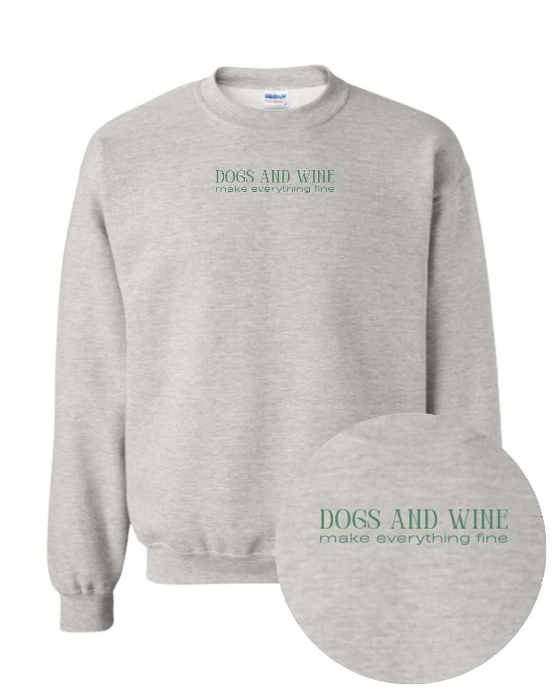 Dogs & Wine Sweater - Grey