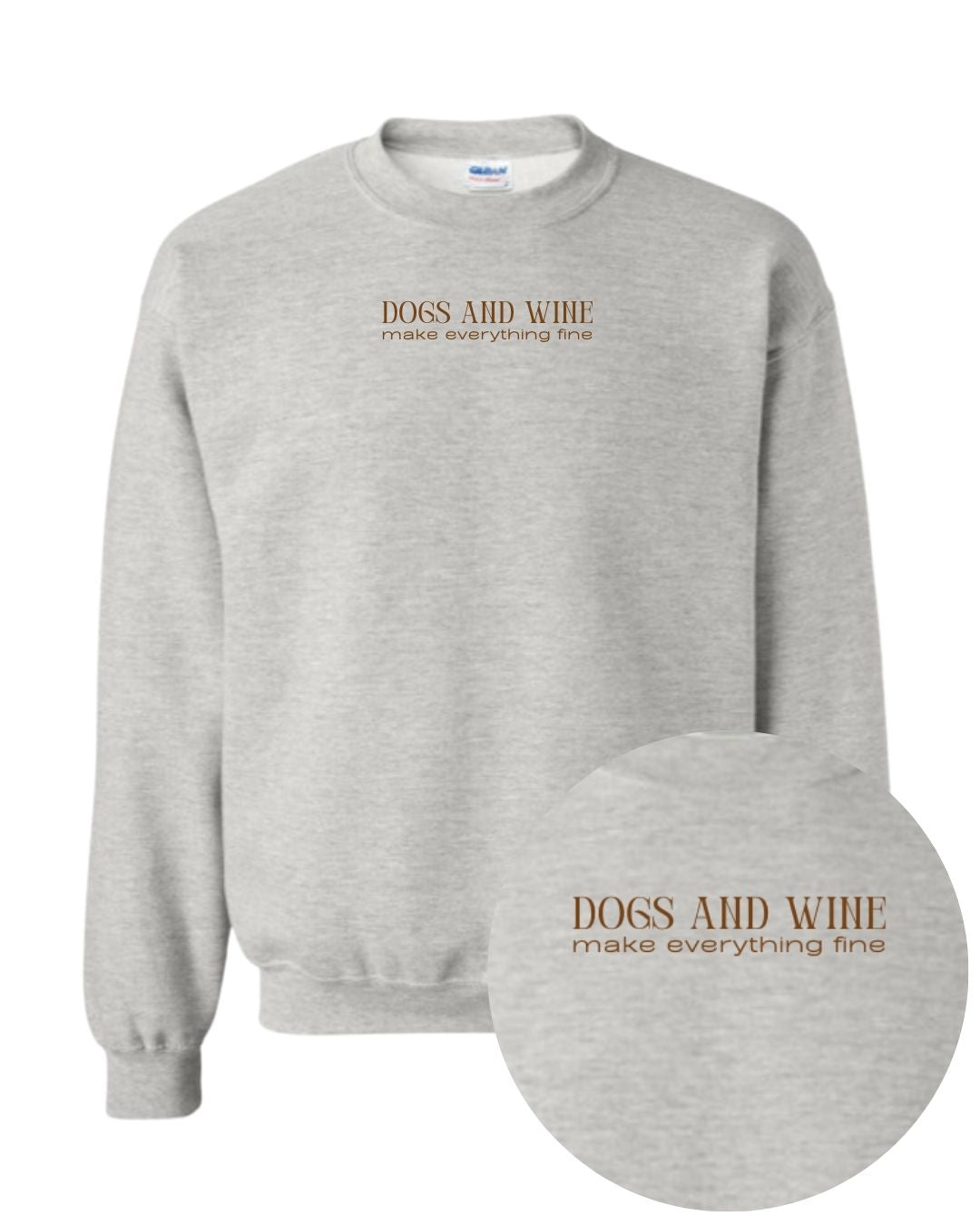 Dogs & Wine Sweater - Grey