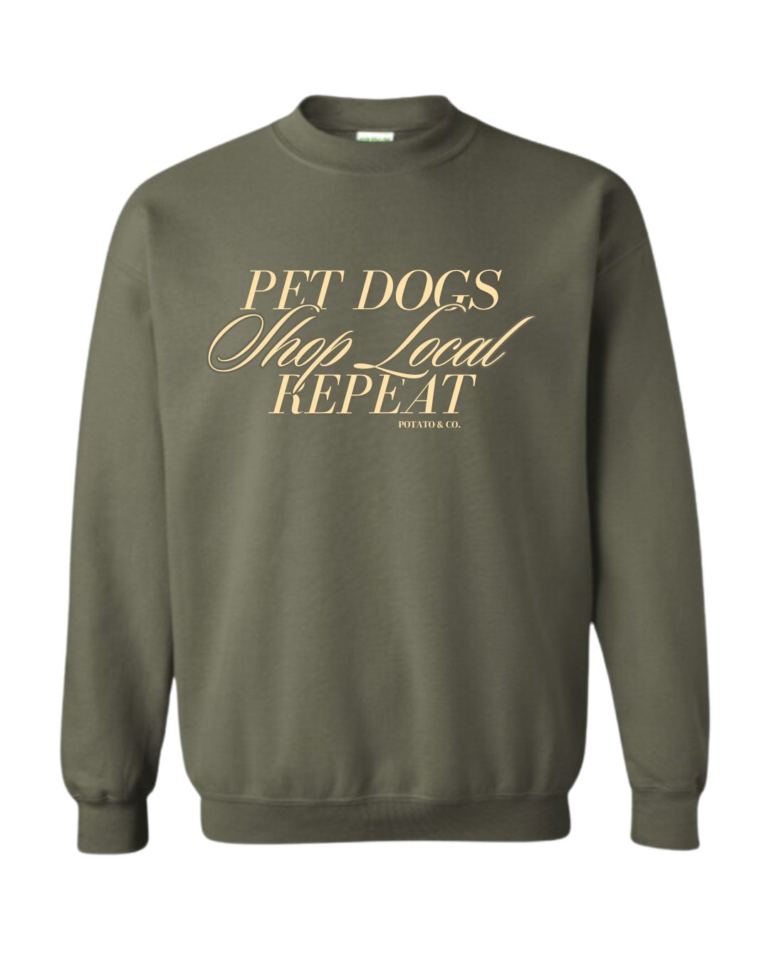 Pet Dogs Shop Local Sweater - Hunter Green