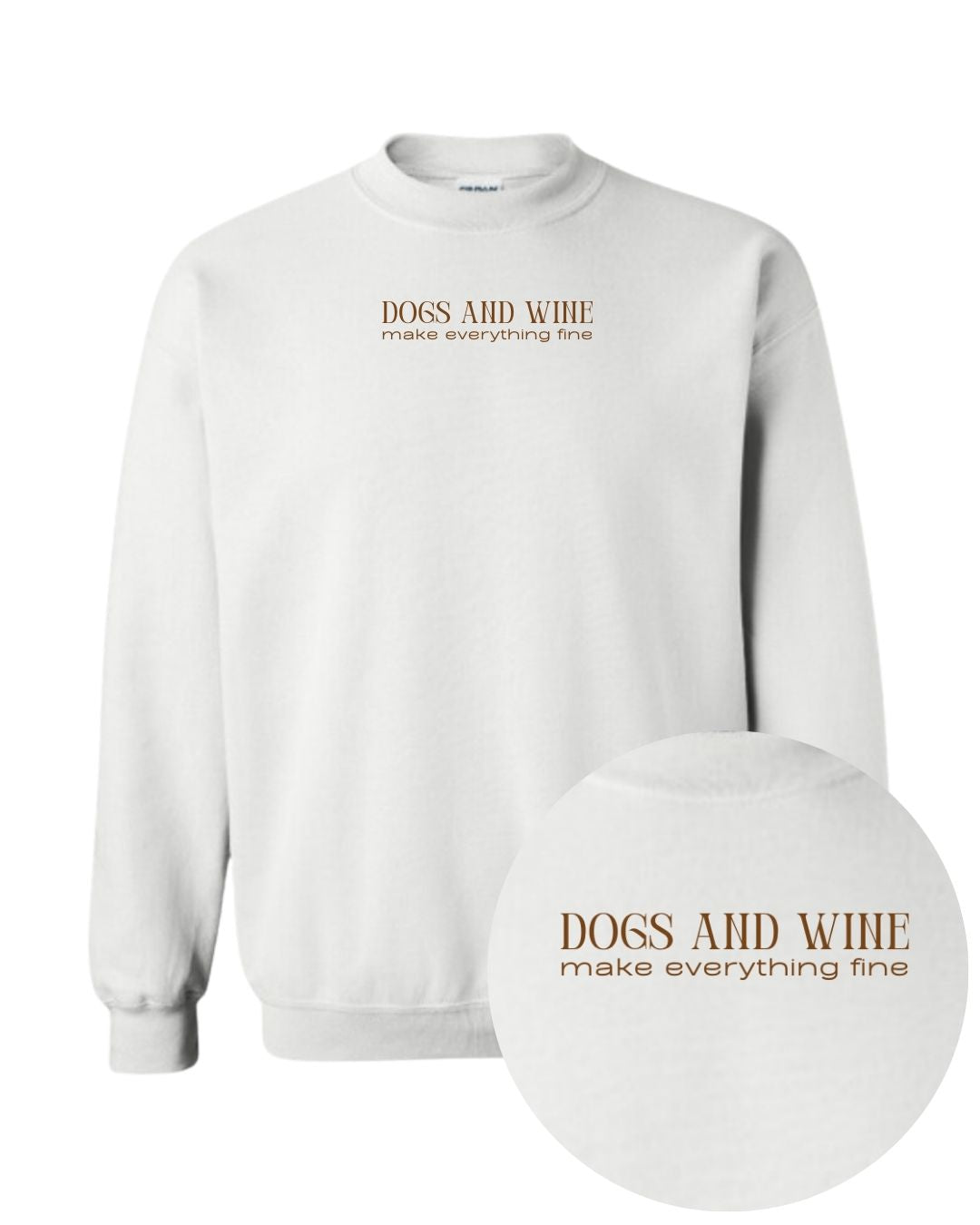 Dogs & Wine Sweater - White