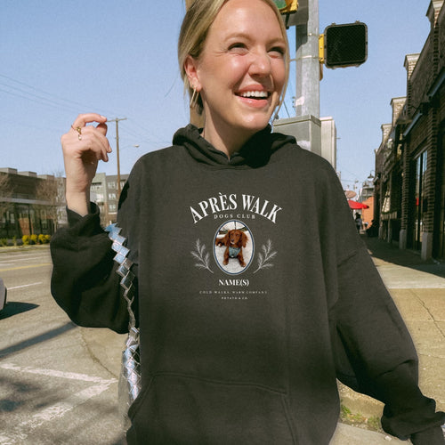 Après Walk Dog Club custom pet photo hoodie in Black