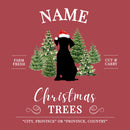 Christmas Tree Farm design with pet in Santa hat, pet name and location — Potato & Co. Merry Paws