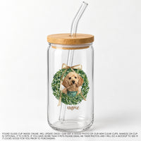 Christmas Wreath Cup – Custom Pet Photo