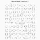 Dog ear outline designs by breed, to choose for your custom design