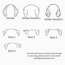 Dog ear outline designs by breed, to choose for your custom design