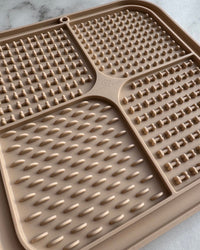 Dots n' Bones Lick Mat - Almond