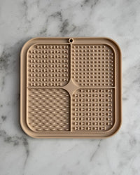 Dots n' Bones Lick Mat - Almond