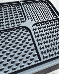 Dots n' Bones Lick Mat - Charcoal
