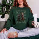Filthy Animal ugly Christmas custom pet photo crewneck in Forest