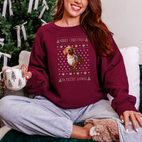 Filthy Animal Ugly Christmas Crewneck Sweater – Custom Pet Photo