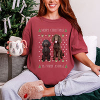 Furry Animal Ugly Christmas T-shirt – Custom Pet Photo