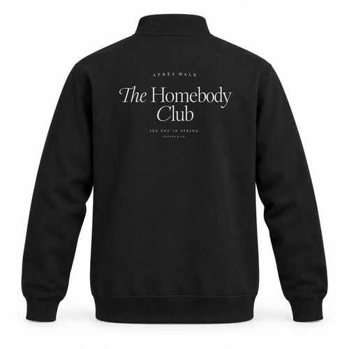 Homebody Club quarter-zip in Black back