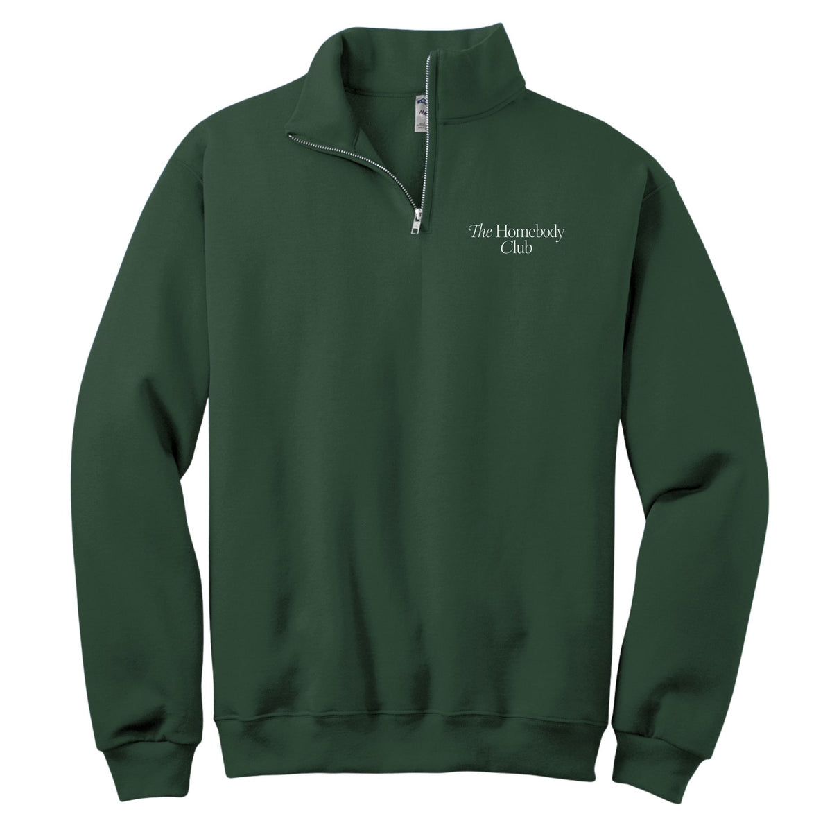 Homebody Club quarter-zip in Forest front