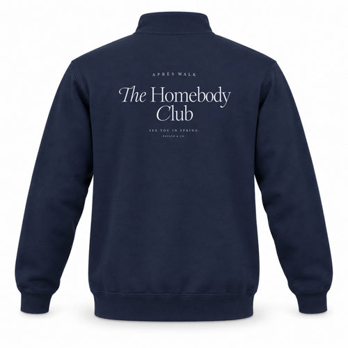 Homebody Club quarter-zip in Navy back