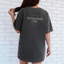 Homebody Club t-shirt in Washed Black back