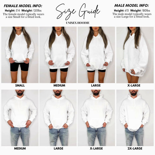 Hoodie size chart