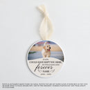 Pet memorial Christmas ornament with your pet's photo, name and years