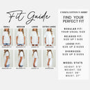 Merry Paws T-shirt fit guide showing regular, relaxed, loose and oversized fits — Potato & Co.