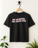 Just Prefer Dogs T-shirt - Washed Black