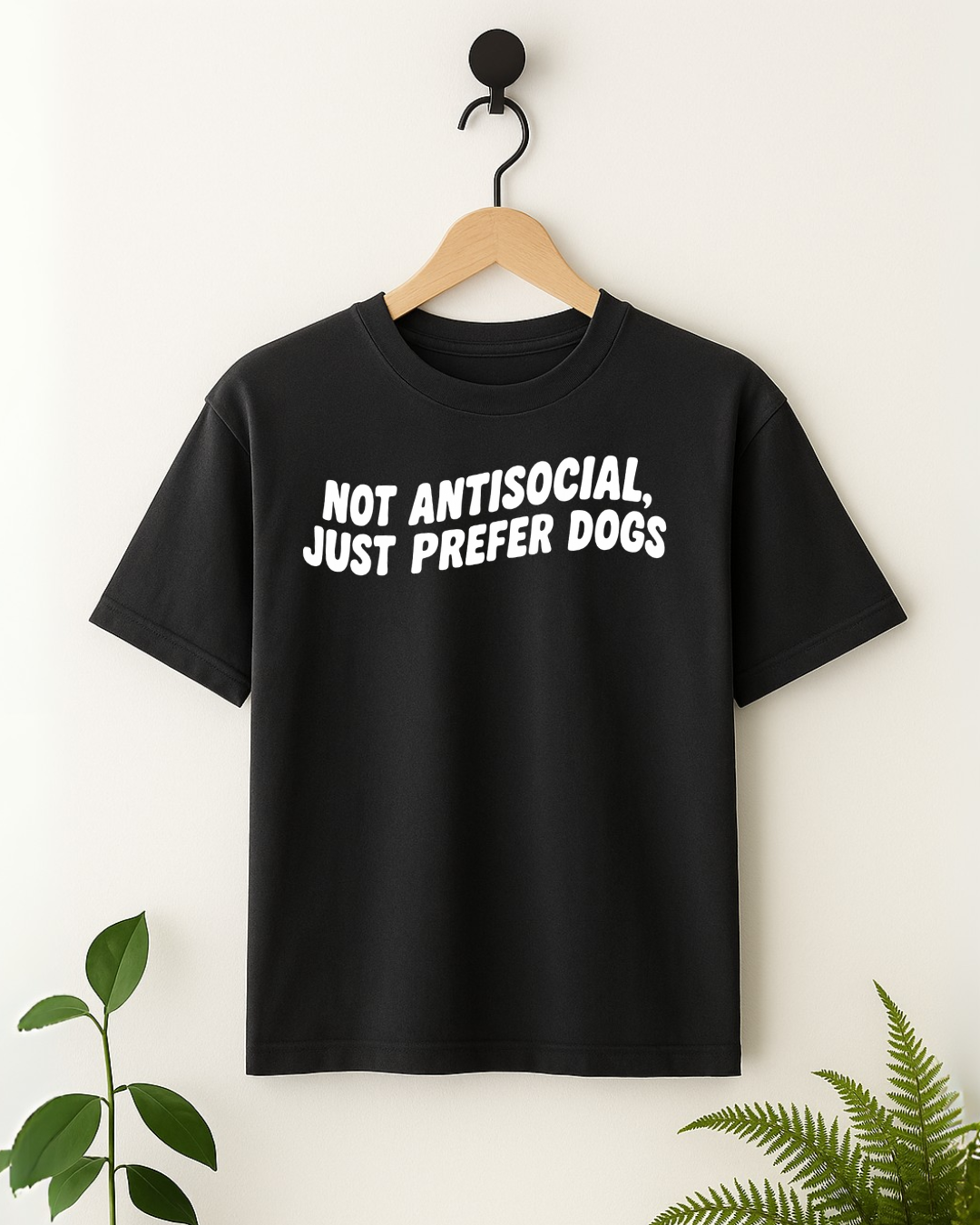 Just Prefer Dogs T-shirt - Washed Black