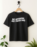 Just Prefer Dogs T-shirt - Washed Black