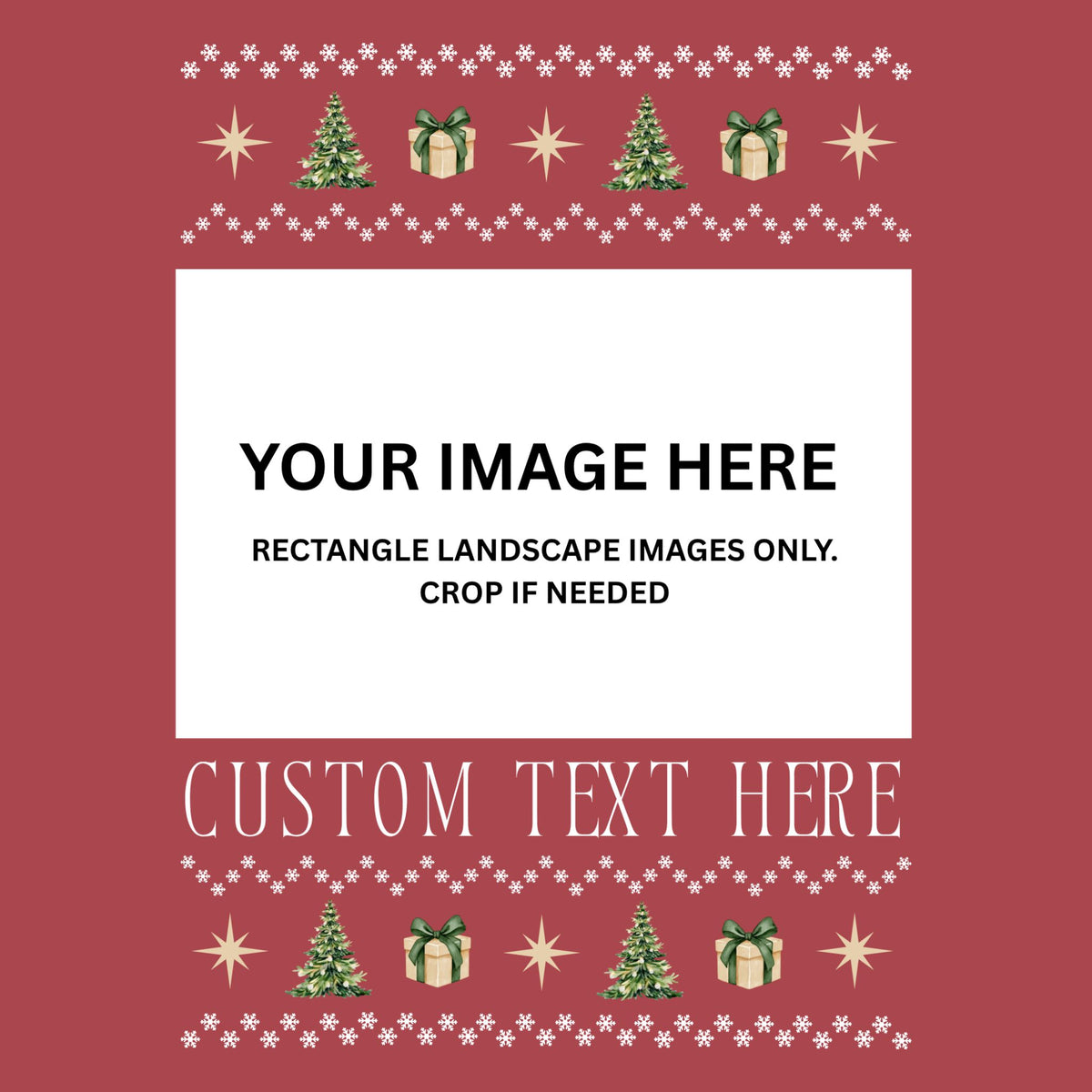Personalized ugly Christmas sweater design: your photo and custom text — Potato & Co. Merry Paws