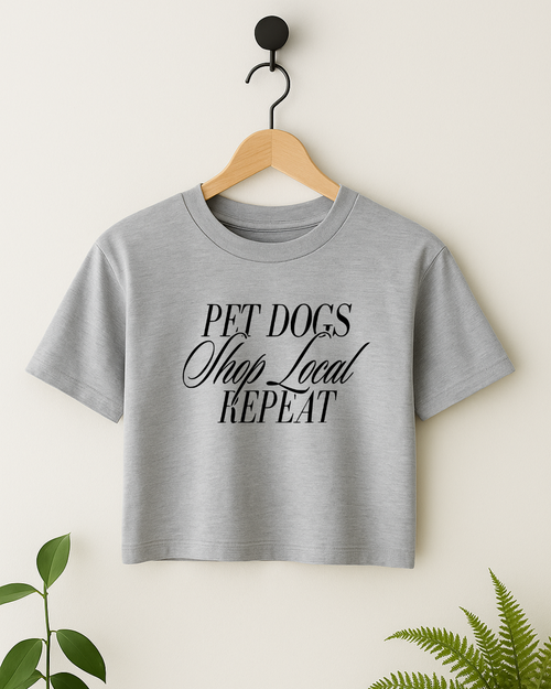 Pet Dogs Crop Top - Ash