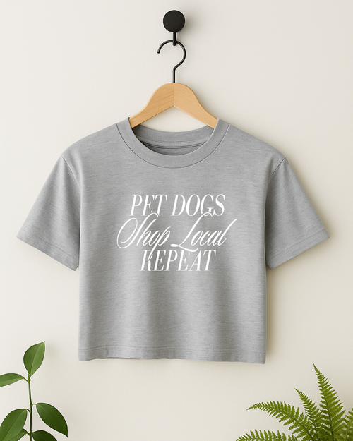 Pet Dogs Crop Top - Ash