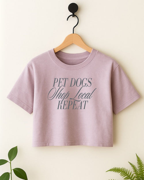 Pet Dogs Crop Top - Soft Fig
