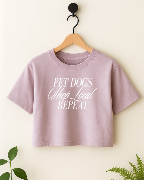 Pet Dogs Crop Top - Soft Fig
