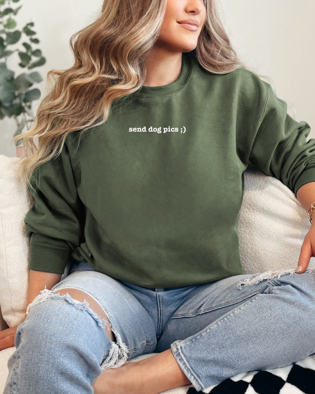 S / Olive Green / Crewneck