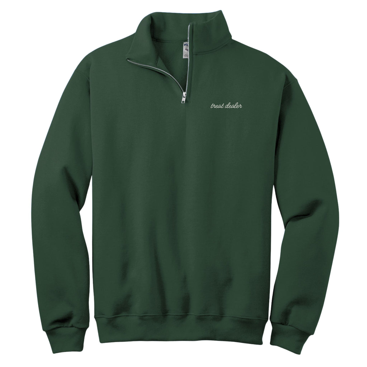 Treat Dealer quarter-zip in Forest