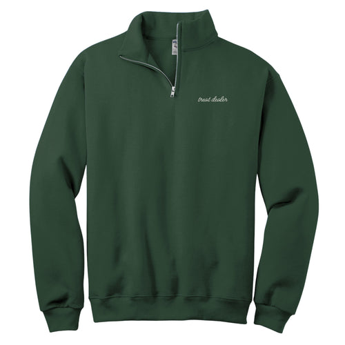 Treat Dealer quarter-zip in Forest